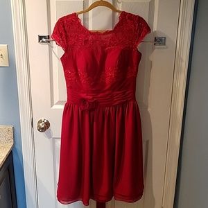 Red formal dress